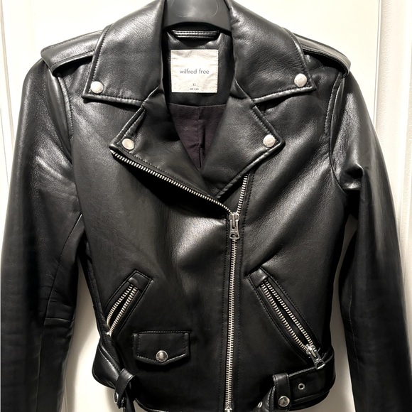 Brand new Aritzia leather biker jacket - Picture 1 of 4